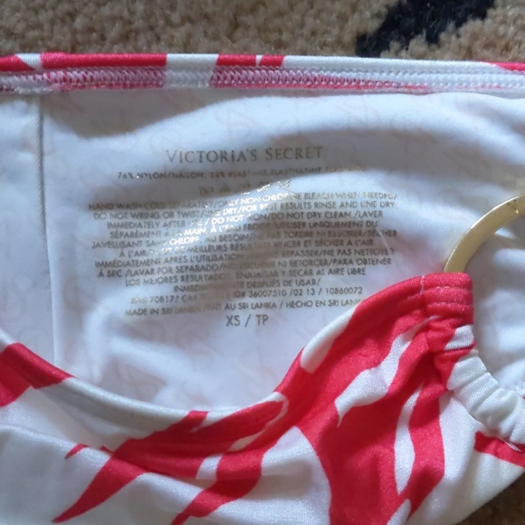 Goddess Melon Pink and White Bay Leaf bikini by VS - Picture 10 of 11